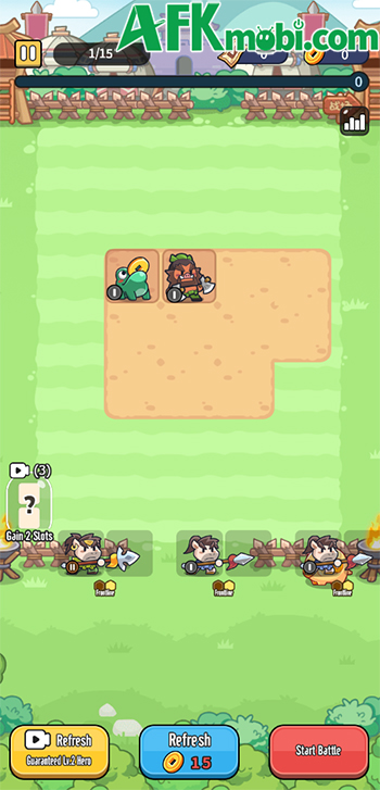 Gầy dựng những trận hình anh hùng để đối mặt các đợt kẻ thù với game Adventurer Alliance 1