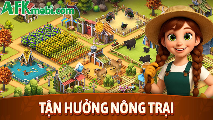 Xây dựng nông trại trong mơ của bạn tại game mô phỏng Animal Farm Life: Town Farming 0