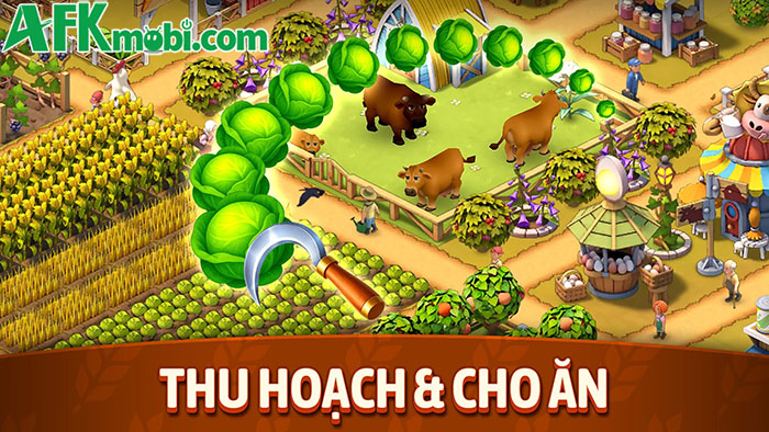 Xây dựng nông trại trong mơ của bạn tại game mô phỏng Animal Farm Life: Town Farming 2