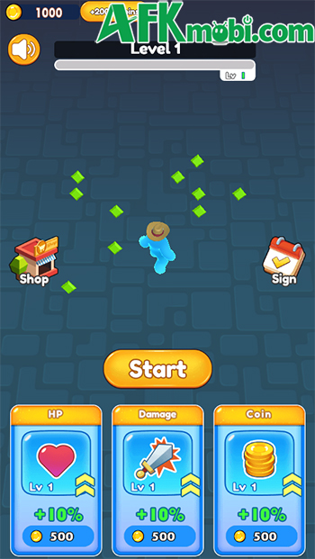 Điều khiển nhân vật là khối chất dẻo hình người chiến đấu sinh tồn trong Blob Heroes 0