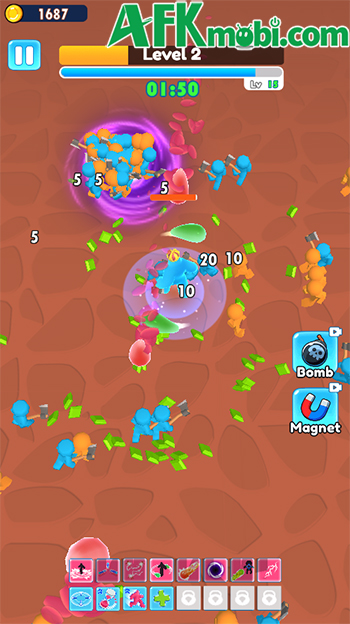 Điều khiển nhân vật là khối chất dẻo hình người chiến đấu sinh tồn trong Blob Heroes 1