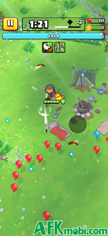 Điều khiển các chú khỉ chiến đấu sinh tồn trước những quả bong bóng trong Bloons Blitz 0