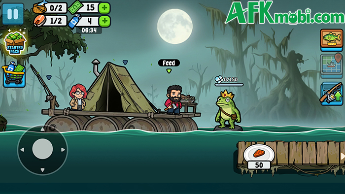 Săn bắt hải sản tại một đầm lầy kỳ quái trong game Catch & Feed 3: Haunted Swamp 2