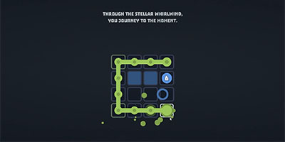 Kéo các đường màu để lắp đầy hết toàn bộ ô trong game giải đố Cosmos Lines