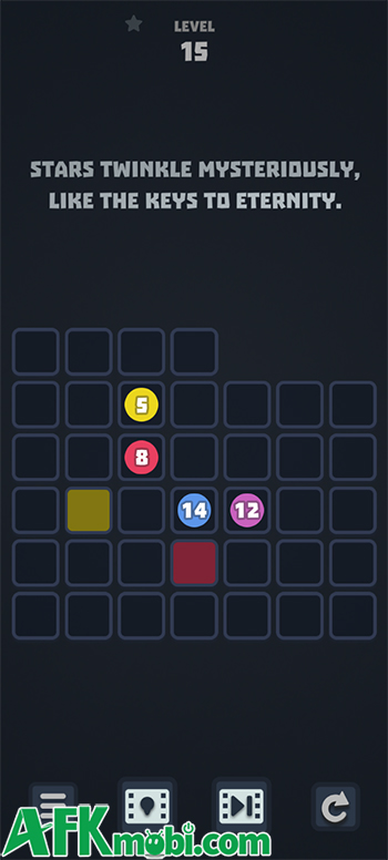Kéo các đường màu để lắp đầy hết toàn bộ ô trong game giải đố Cosmos Lines 3