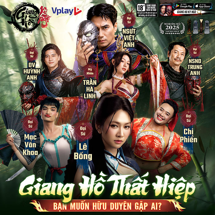 Chị Phiến, Lê Bống, Mạc Văn Khoa cùng dàn đại sứ game quy tụ trong Giang Hồ Kỳ Ngộ - Vplay 0