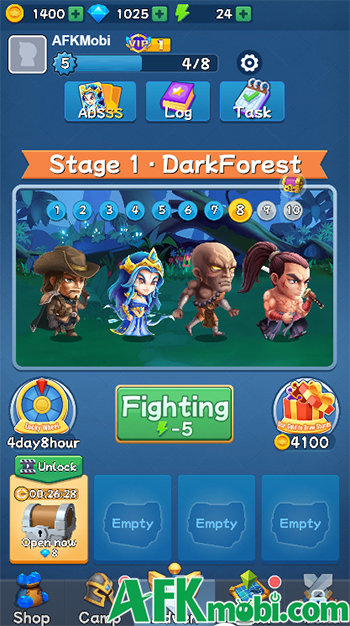Tập hợp đội hình anh hùng fantasy của bạn trong game đấu tướng Dungeon Raiders 0