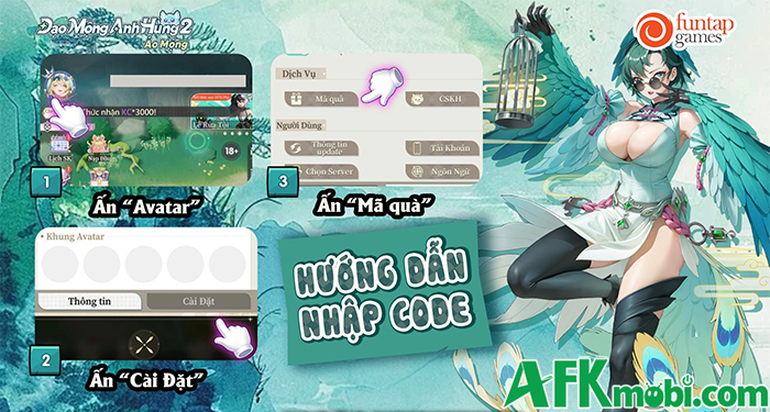 Tổng hợp gift code game Đạo Mộng Anh Hùng 2: Ảo Mộng mới nhất trong tháng 0