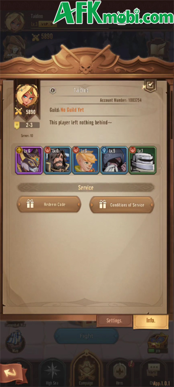 Tổng hợp gift code game Hải Tặc Loạn Đấu: Idle AFK mới nhất trong tháng 0