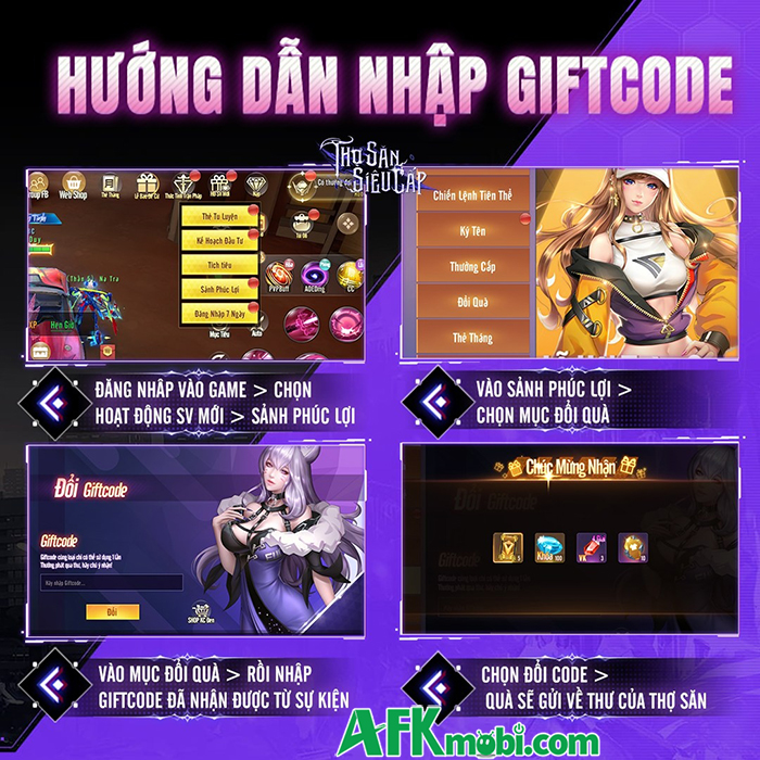 Tổng hợp gift code game Thợ Săn Siêu Cấp mới nhất trong tháng 0