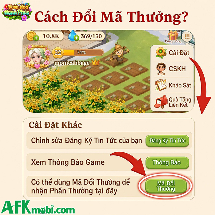Tổng hợp gift code game Vườn Hoa Hạnh Phúc - Gzone mới nhất trong tháng 0