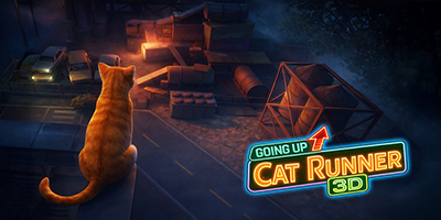 Going Up Cat Runner 3D game platformer có chủ đề độc đáo kết hợp Only Up! với Stray