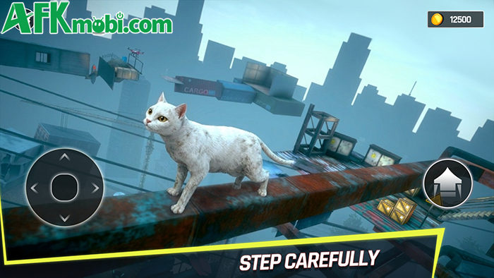 Going Up Cat Runner 3D game platformer có chủ đề độc đáo kết hợp Only Up! với Stray 2