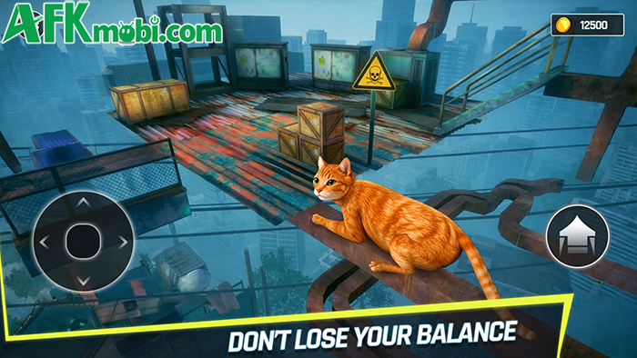 Going Up Cat Runner 3D game platformer có chủ đề độc đáo kết hợp Only Up! với Stray 3