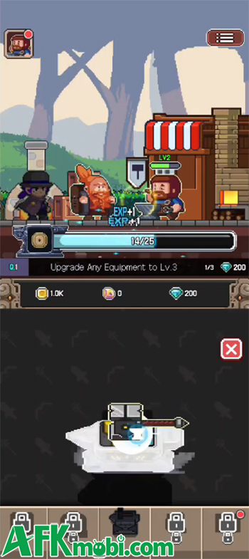 Hammer the Hit: Idle RPG game clicker kết hợp nhàn rỗi lấy chủ đề rèn trang bị đi ngục tối 0