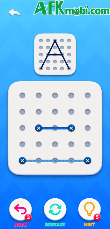 Xếp dây để tạo thành hình được yêu cầu trong game casual giải đố Line Connect 0