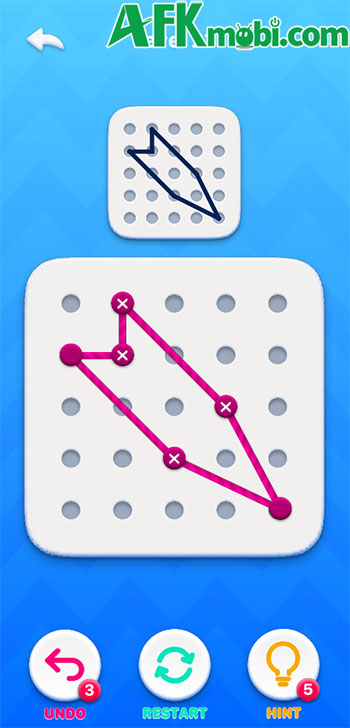 Xếp dây để tạo thành hình được yêu cầu trong game casual giải đố Line Connect 1