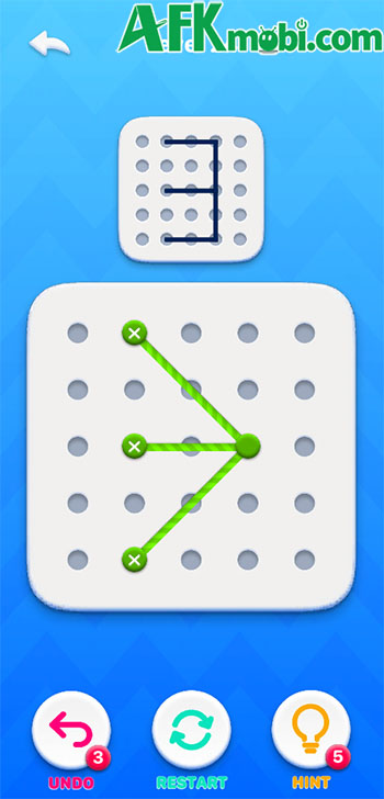 Xếp dây để tạo thành hình được yêu cầu trong game casual giải đố Line Connect 2