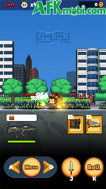 Điều khiển nhân vật chiến đấu tiêu diệt những sinh vật hung tợn trong Mecha Shoot Pixel 1