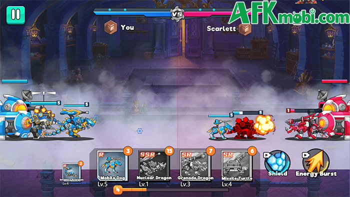 Mecha Storm Robot Battle game chiến thuật thả những robot ra chiến đấu tự động 1