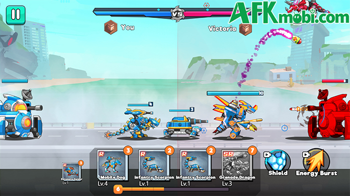 Mecha Storm Robot Battle game chiến thuật thả những robot ra chiến đấu tự động 2
