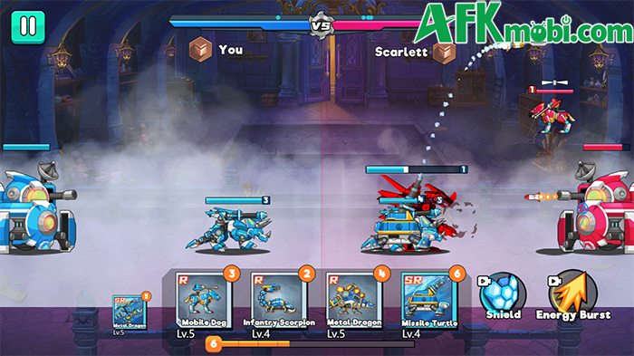 Mecha Storm Robot Battle game chiến thuật thả những robot ra chiến đấu tự động 3