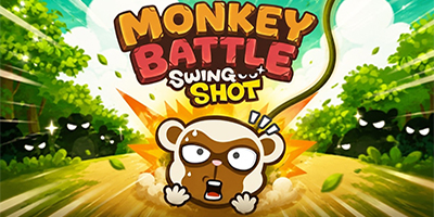 Bắn hạ cho những động vật rơi xuống đất trong game Monkey Battle: Swing Shot