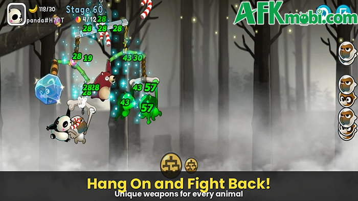 Bắn hạ cho những động vật rơi xuống đất trong game Monkey Battle: Swing Shot 2 Bắn hạ cho những động vật rơi xuống đất trong game Monkey Battle: Swing Shot 2
