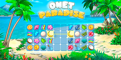 Ghép cặp các hình giống nhau trong game giải đố đơn giản Onet Paradise