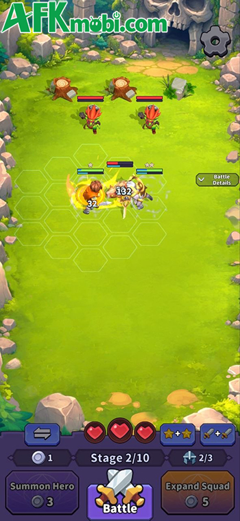 Rush Hero: AFK Legends RPG game chiến thuật roguelike theo phong cách cờ tự động 1