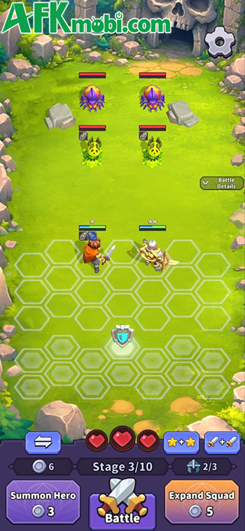 Rush Hero: AFK Legends RPG game chiến thuật roguelike theo phong cách cờ tự động 2