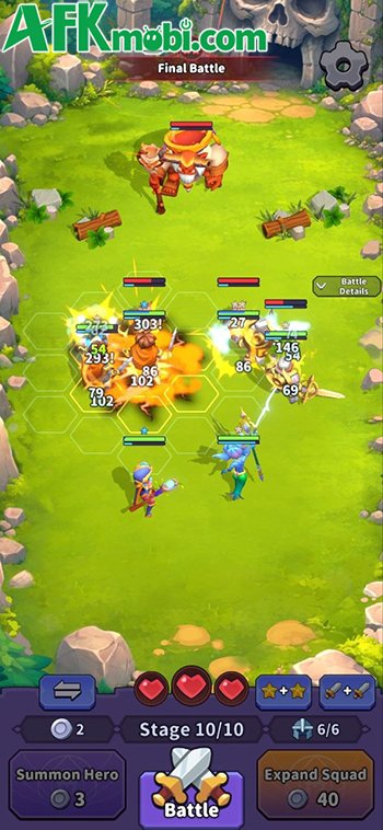 Rush Hero: AFK Legends RPG game chiến thuật roguelike theo phong cách cờ tự động 4