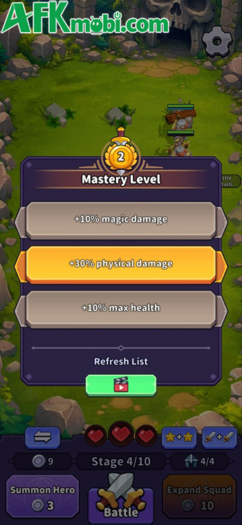 Rush Hero: AFK Legends RPG game chiến thuật roguelike theo phong cách cờ tự động 5