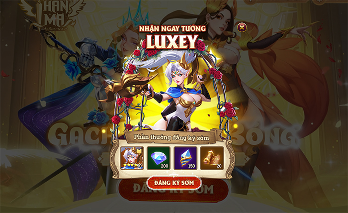 Thần Ma Arena mở đăng ký trước, chơi lớn tặng tướng mạnh Luxey chào đón ngày ra mắt 13/5 2