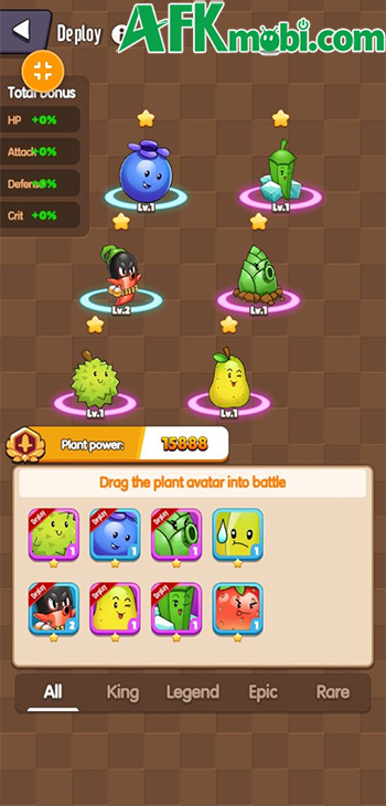 Hợp nhất đất để sử dụng bồi dưỡng các thực vật trong game phòng thủ War of the Plants 1