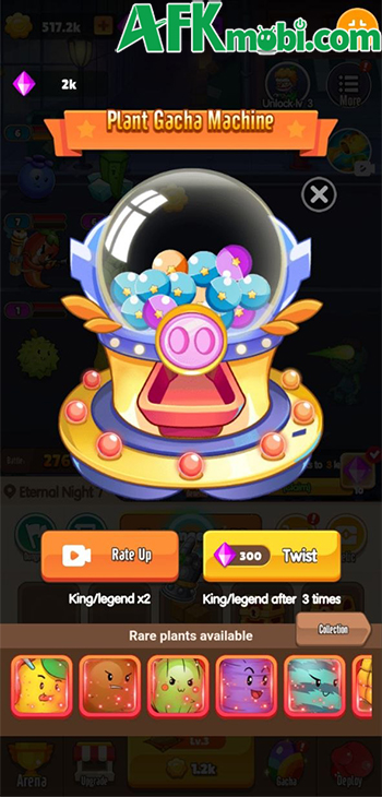 Hợp nhất đất để sử dụng bồi dưỡng các thực vật trong game phòng thủ War of the Plants 4