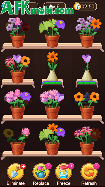 Bloom Match Story game giải đố dựa trên cơ chế match-3 cho bạn sắp xếp những chậu hoa 1