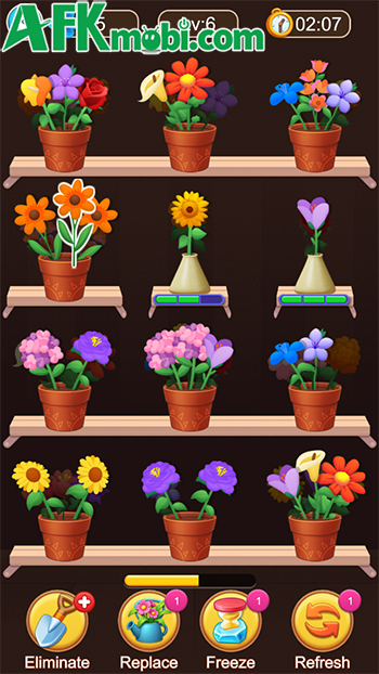 Bloom Match Story game giải đố dựa trên cơ chế match-3 cho bạn sắp xếp những chậu hoa 2