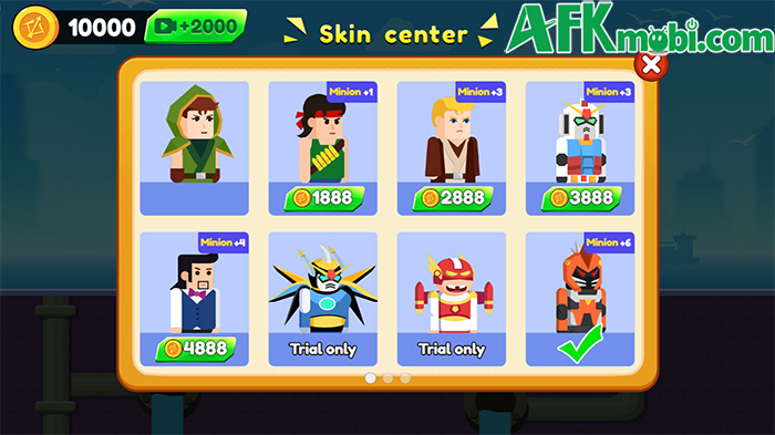 Canh lực đồng thời điều chỉnh góc độ để bắn hạ bọn kẻ thù trong game Bowmasters 3