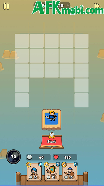 Dàn trận bảo vệ nhà vua trước những đợt quân thù trong game Breakthrough Team 1