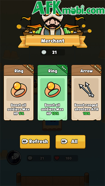 Dàn trận bảo vệ nhà vua trước những đợt quân thù trong game Breakthrough Team 4
