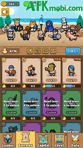 Dàn trận bảo vệ nhà vua trước những đợt quân thù trong game Breakthrough Team 5