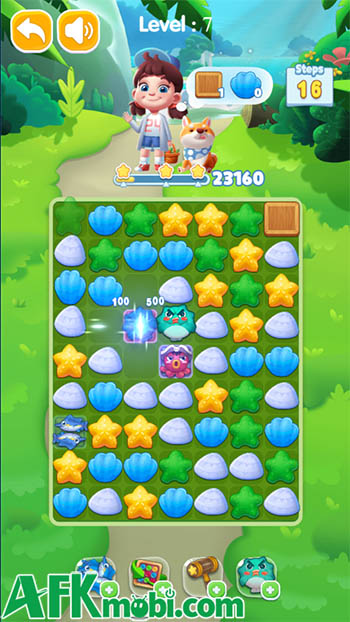 Dream Mania Happy Match game giải đố xếp khối match-3 lấy chủ đề sinh vật biển 3
