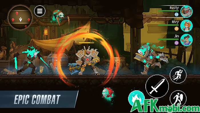 Driftfall: Pixel Action RPG game hành động platformer cuộn cảnh với phong cách đồ họa pixel 1
