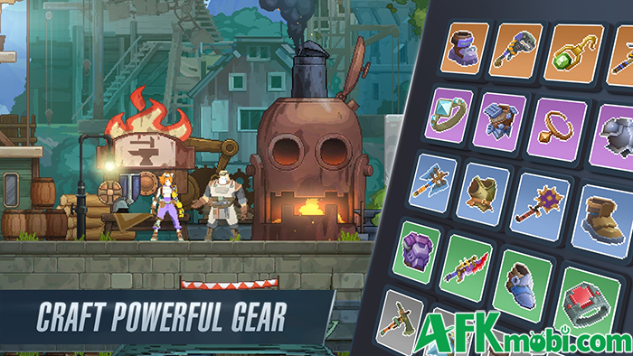 Driftfall: Pixel Action RPG game hành động platformer cuộn cảnh với phong cách đồ họa pixel 3