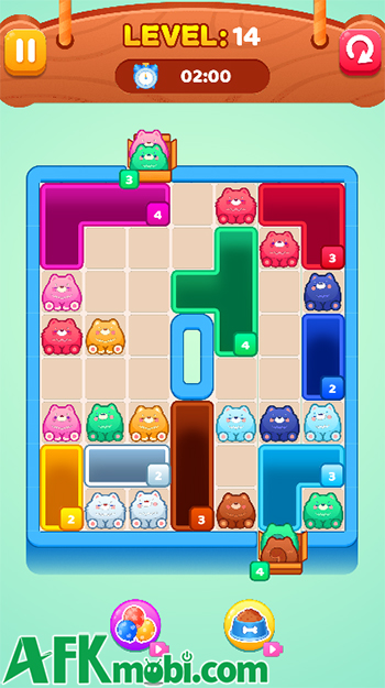 Gom hết mèo cùng màu vào khối hố màu tương ứng trong game casual giải đố Drop The Cat 0 Gom hết mèo cùng màu vào khối hố màu tương ứng trong game casual giải đố Drop The Cat 0