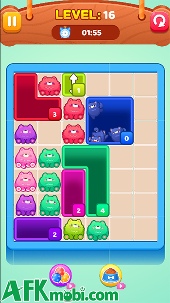 Gom hết mèo cùng màu vào khối hố màu tương ứng trong game casual giải đố Drop The Cat 3 Gom hết mèo cùng màu vào khối hố màu tương ứng trong game casual giải đố Drop The Cat 3