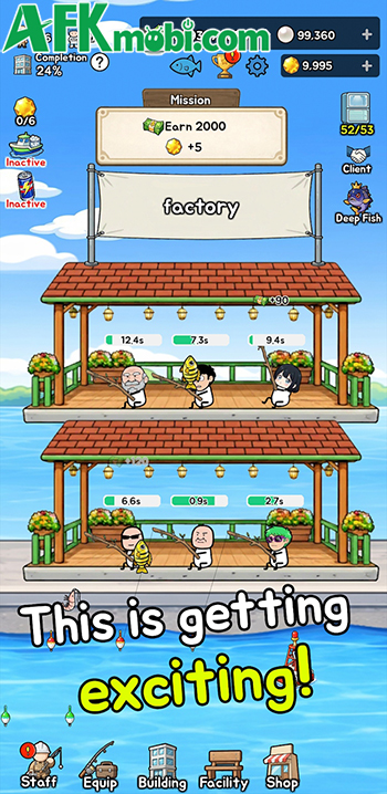 Fish Factory Tycoon game mô phỏng idle clicker cho bạn gầy dựng đế chế thủy sản 0
