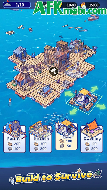 Gầy dựng khu trú ẩn trong một thế giới chìm trong nước với game Flot Shelter 0