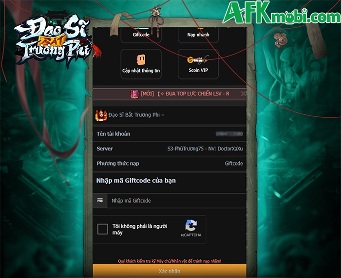 Tổng hợp gift code game Đạo Sĩ Bắt Trương Phi mới nhất trong tháng 0